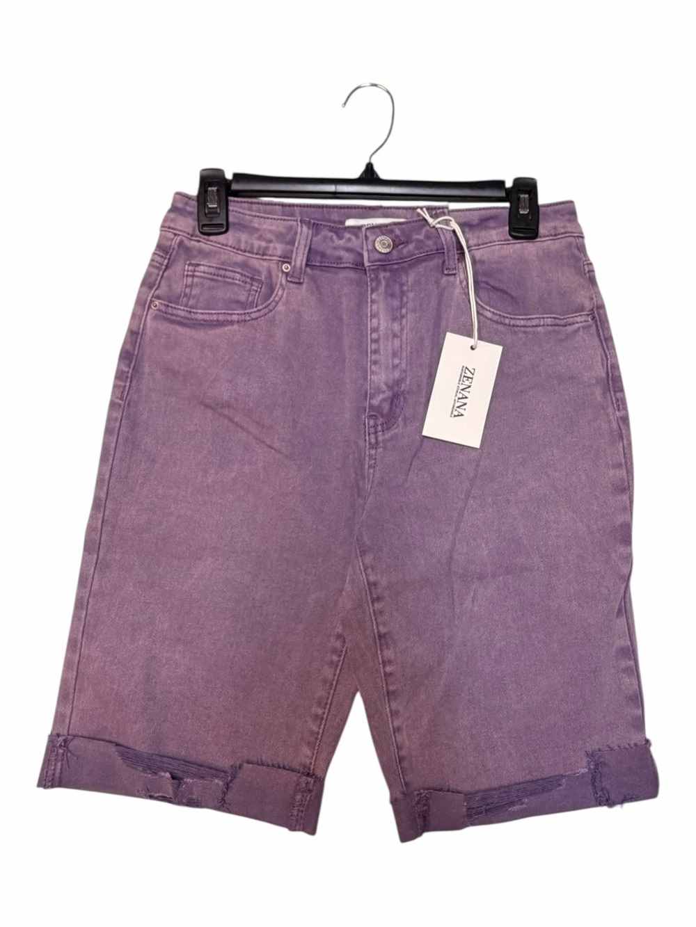 Zenana Outfitters Lavender Purple Denim Bermuda Shorts SM & MED NWT